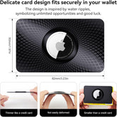 For Air Tag Wallet Holder 2 Pack,Ultra Thin Card Case for Apple Air Tag,Air Tag Card Holder for Purse, Handbag, Backpack Wallet, Clutch Bag, Black